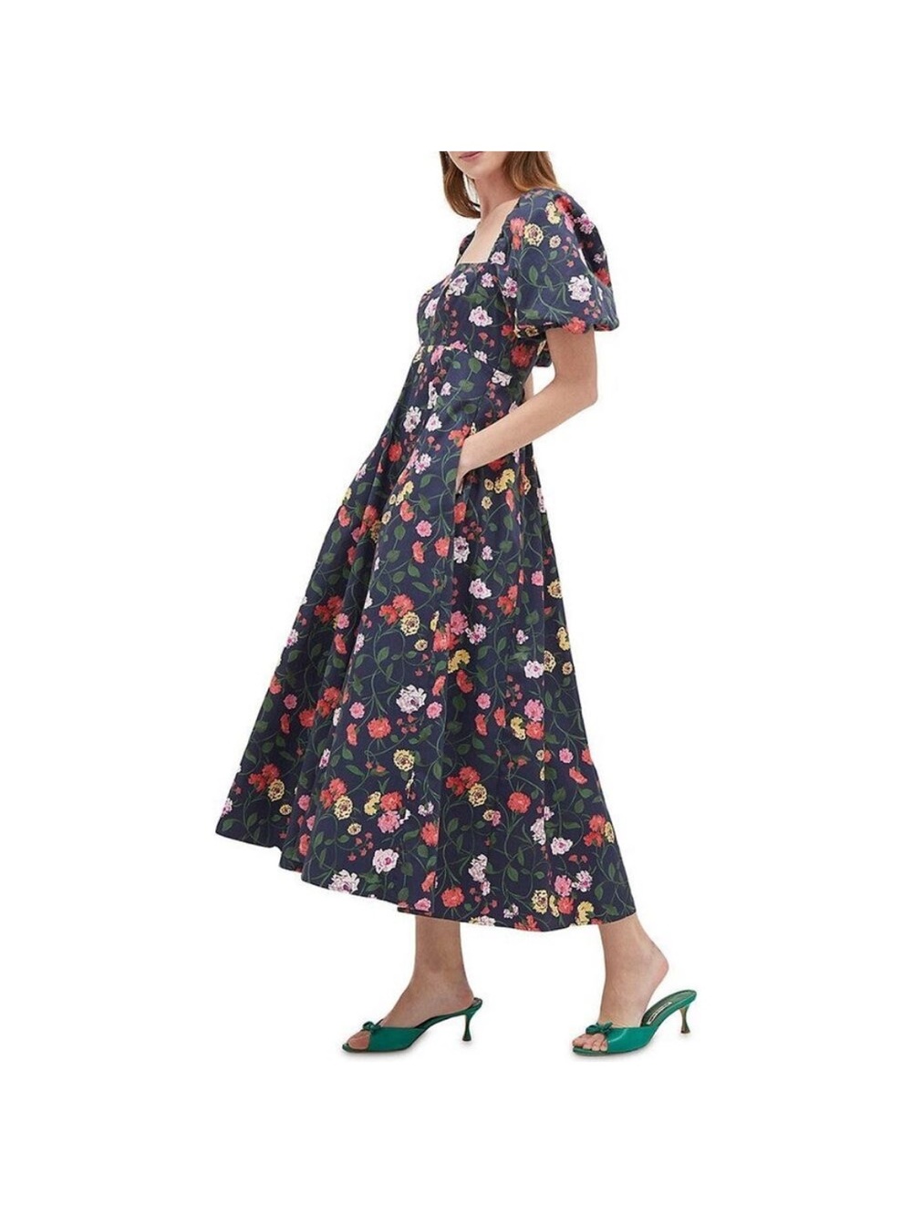 Hill House Home The Matilda Dress Navy Peony Bouquet